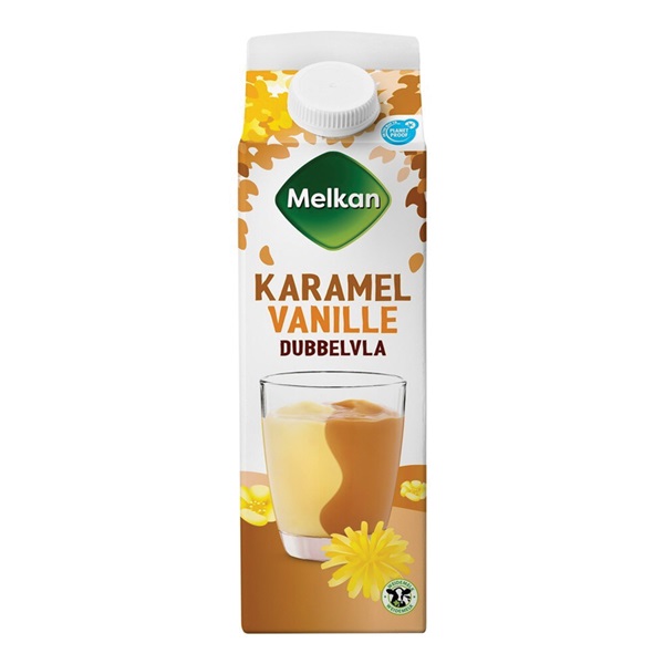 Melkan dubbelvla karamel-vanille smaak